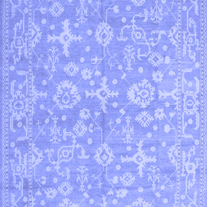 Machine Washable Oriental Blue Traditional Rug, wshtr893blu