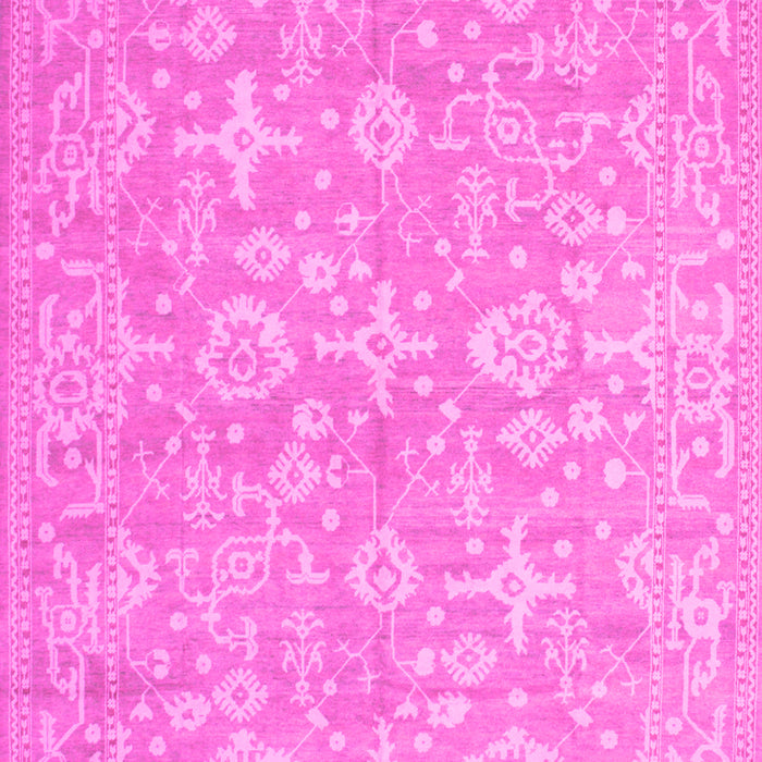 Machine Washable Oriental Pink Traditional Rug, wshtr893pnk