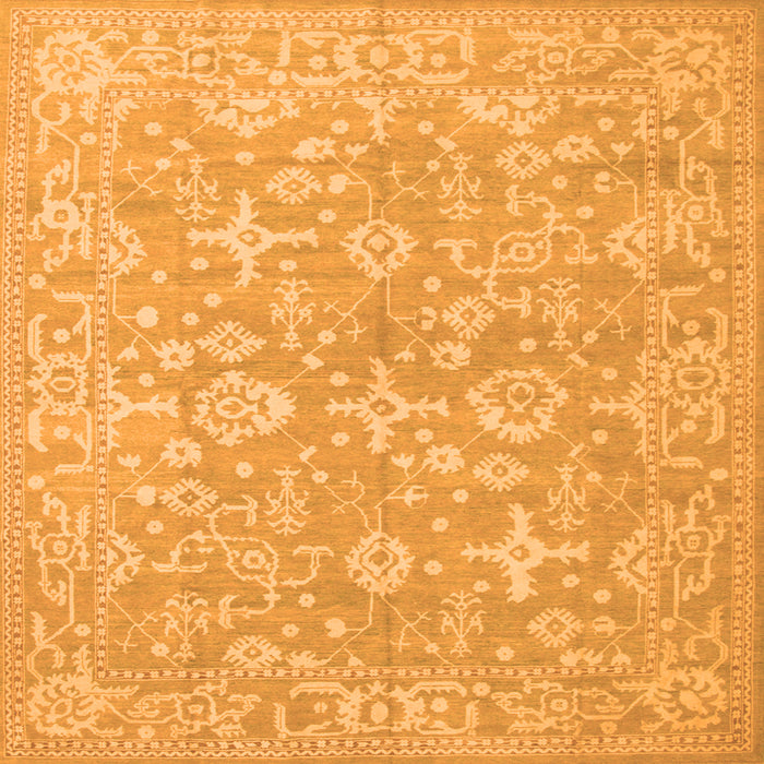 Serging Thickness of Oriental Orange Traditional Rug, tr893org