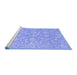 Sideview of Machine Washable Oriental Blue Traditional Rug, wshtr893blu