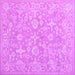 Square Oriental Purple Traditional Rug, tr893pur