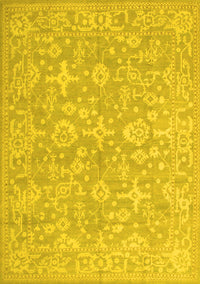 Oriental Yellow Traditional Rug, tr893yw