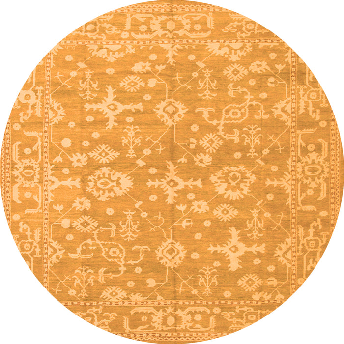 Machine Washable Oriental Orange Traditional Area Rugs, wshtr893org