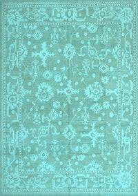 Oriental Light Blue Traditional Rug, tr893lblu
