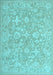 Oriental Light Blue Traditional Rug, tr893lblu