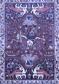 Animal Blue Traditional Rug, tr894blu