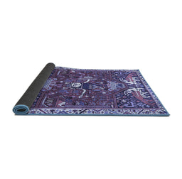 Sideview of Animal Blue Traditional Rug, tr894blu