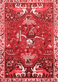 Animal Red Traditional Rug, tr894red