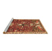 Sideview of Machine Washable Animal Brown Traditional Rug, wshtr894brn