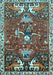 Machine Washable Animal Light Blue Traditional Rug, wshtr894lblu