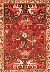 Animal Orange Traditional Rug, tr894org