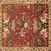 Square Animal Brown Traditional Rug, tr894brn