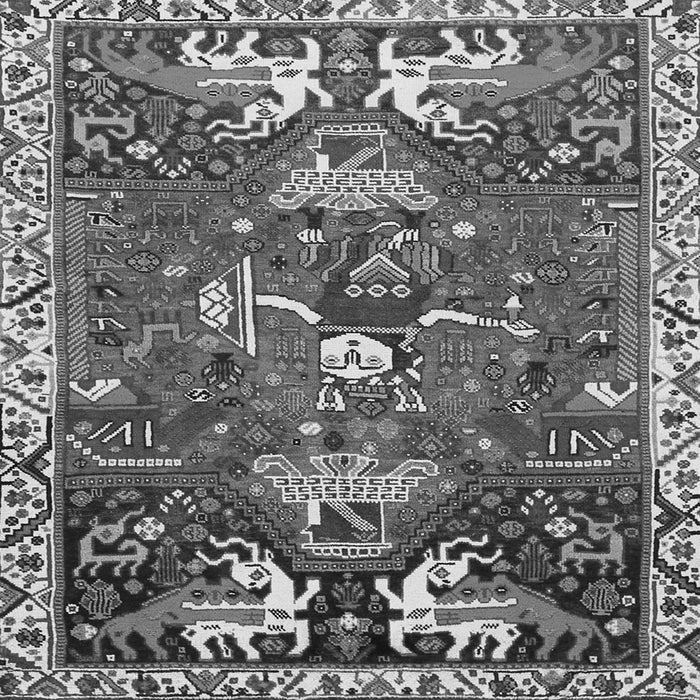 Serging Thickness of Animal Gray Traditional Rug, tr894gry