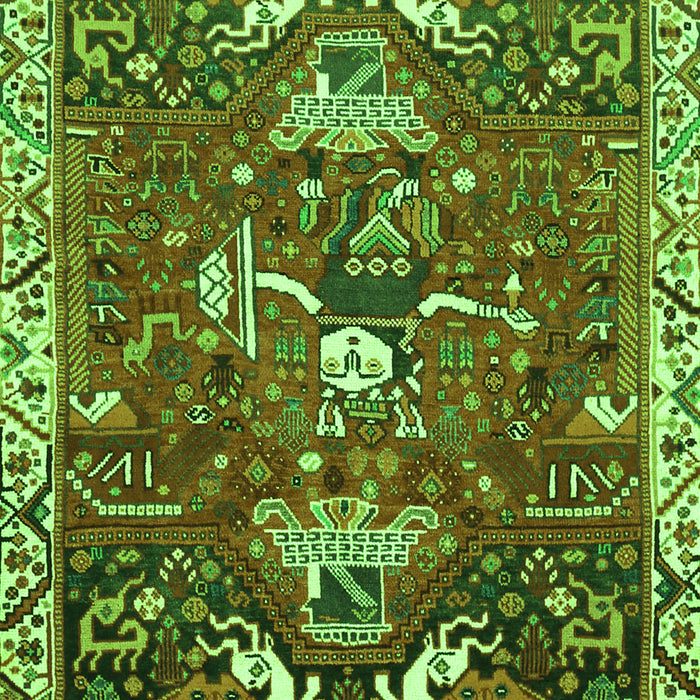 Animal Green Traditional Rug, tr894grn