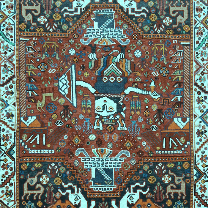Animal Light Blue Traditional Rug, tr894lblu