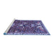 Sideview of Machine Washable Animal Blue Traditional Rug, wshtr894blu