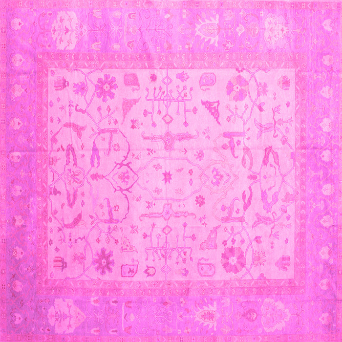 Square Persian Pink Traditional Rug, tr895pnk