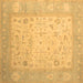 Square Persian Brown Traditional Rug, tr895brn