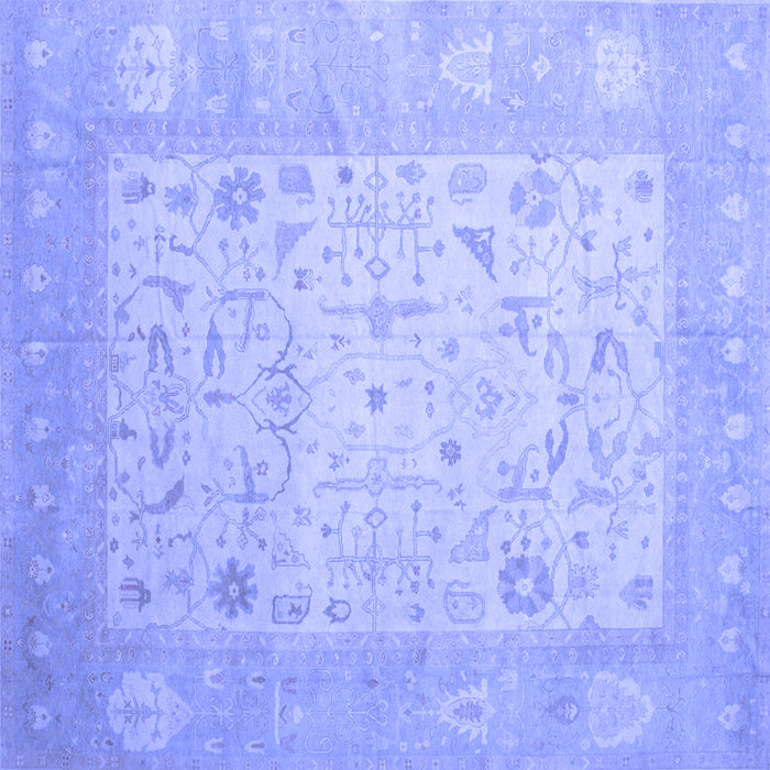 Square Persian Blue Traditional Rug, tr895blu
