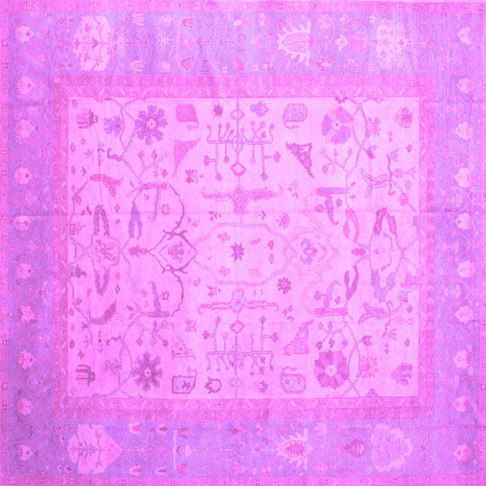 Square Persian Purple Traditional Rug, tr895pur