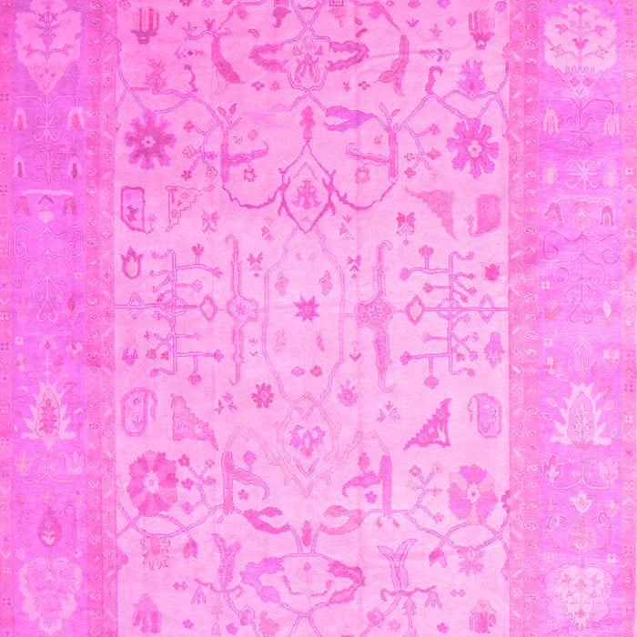 Machine Washable Persian Pink Traditional Rug, wshtr895pnk