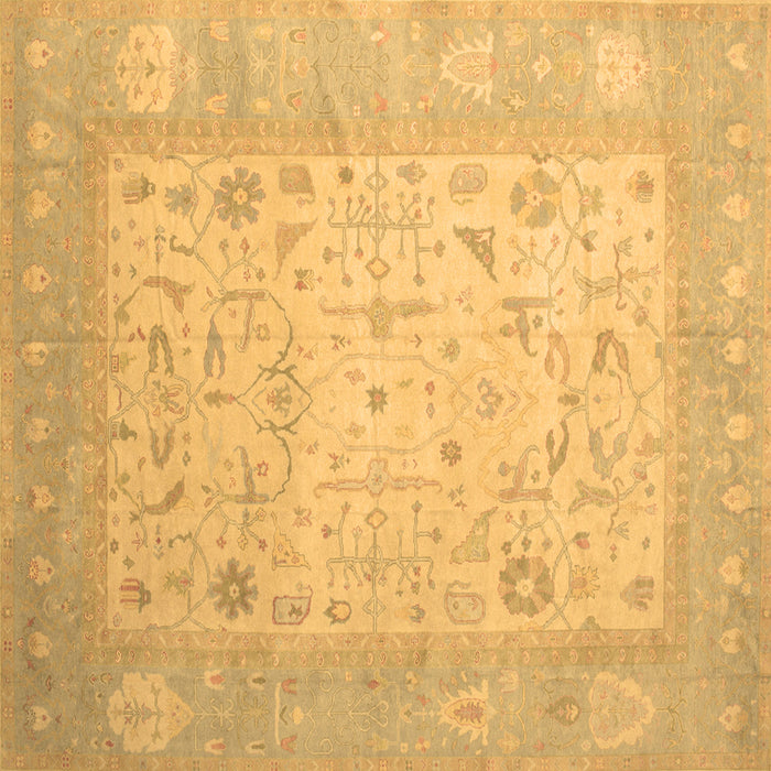 Square Machine Washable Persian Brown Traditional Rug, wshtr895brn