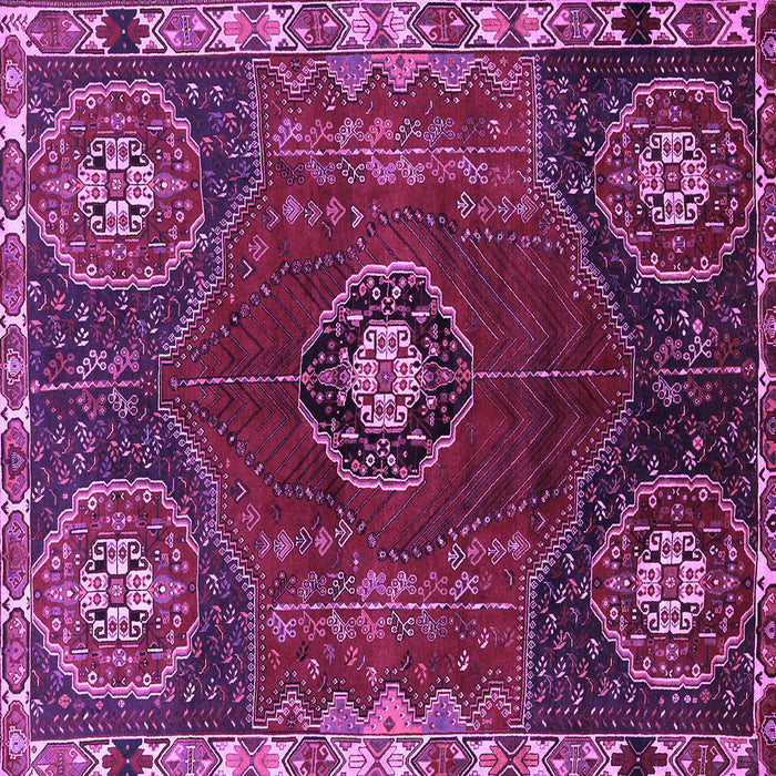 Square Machine Washable Persian Purple Traditional Area Rugs, wshtr896pur