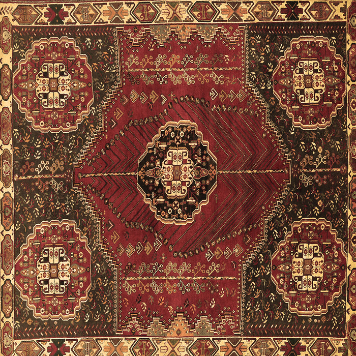 Square Persian Brown Traditional Rug, tr896brn