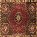 Square Persian Brown Traditional Rug, tr896brn