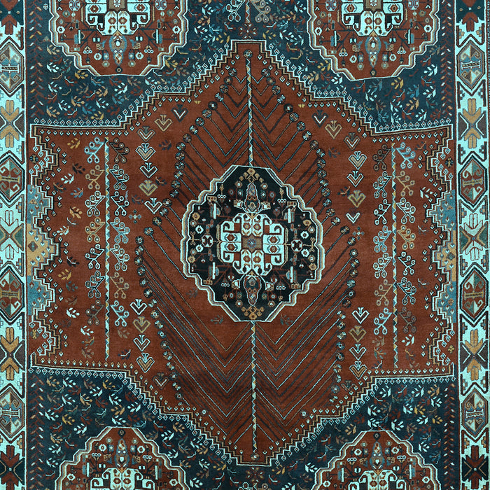 Machine Washable Persian Light Blue Traditional Rug, wshtr896lblu