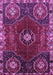 Machine Washable Persian Purple Traditional Area Rugs, wshtr896pur