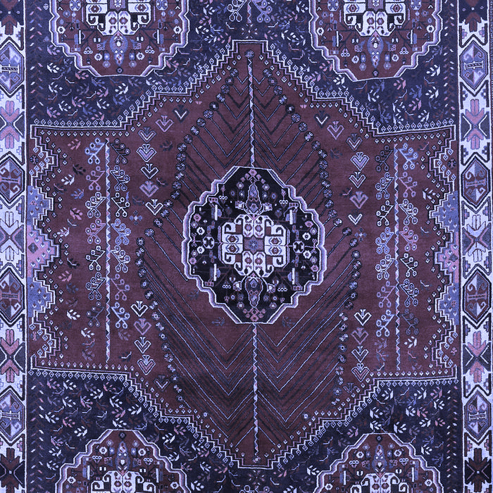 Machine Washable Persian Blue Traditional Rug, wshtr896blu
