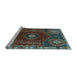 Sideview of Machine Washable Persian Light Blue Traditional Rug, wshtr896lblu