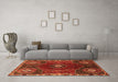 Machine Washable Persian Orange Traditional Area Rugs in a Living Room, wshtr896org