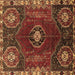 Square Machine Washable Persian Brown Traditional Rug, wshtr896brn