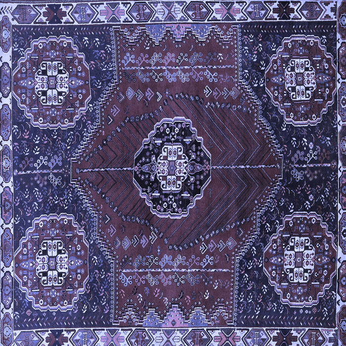 Square Persian Blue Traditional Rug, tr896blu