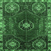 Square Persian Emerald Green Traditional Rug, tr896emgrn