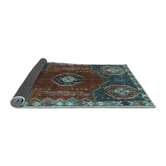 Sideview of Persian Light Blue Traditional Rug, tr896lblu