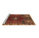 Sideview of Machine Washable Persian Brown Traditional Rug, wshtr896brn