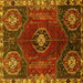 Square Persian Yellow Traditional Rug, tr896yw