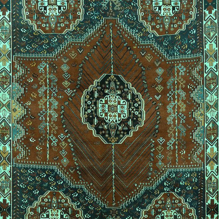 Machine Washable Persian Turquoise Traditional Area Rugs, wshtr896turq