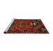 Sideview of Machine Washable Traditional Sienna Brown Rug, wshtr897