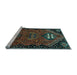 Sideview of Machine Washable Persian Light Blue Traditional Rug, wshtr897lblu