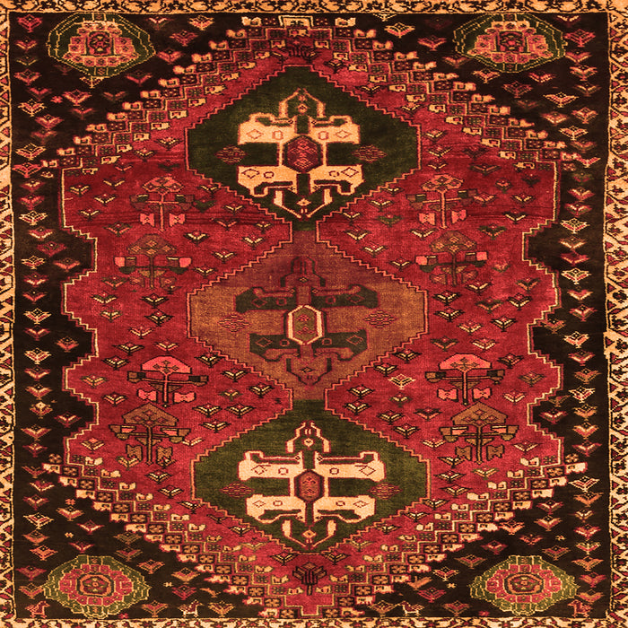 Serging Thickness of Persian Orange Traditional Rug, tr897org