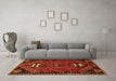 Machine Washable Persian Orange Traditional Area Rugs in a Living Room, wshtr897org