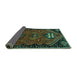 Sideview of Persian Turquoise Traditional Rug, tr897turq