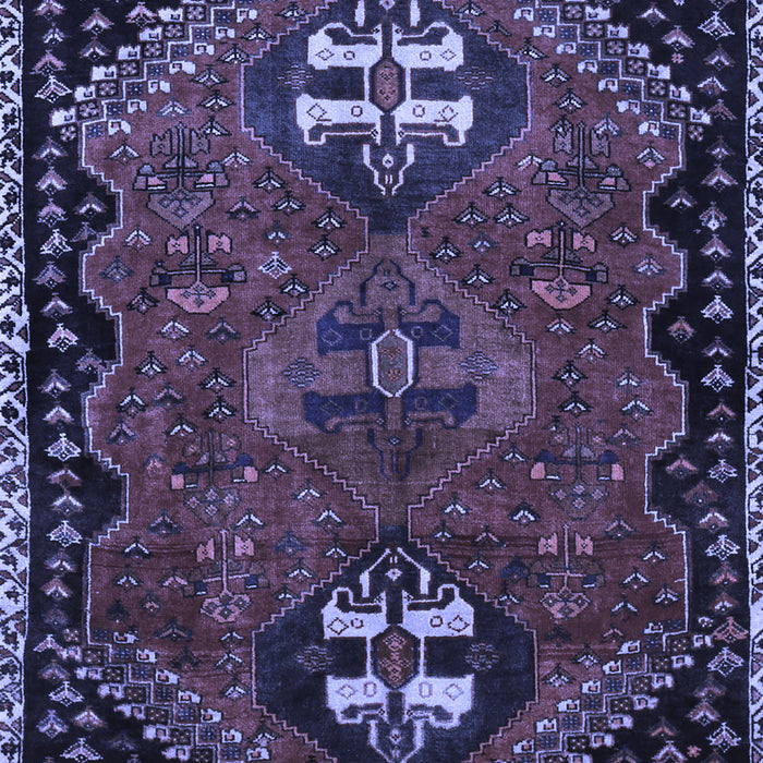 Machine Washable Persian Blue Traditional Rug, wshtr897blu