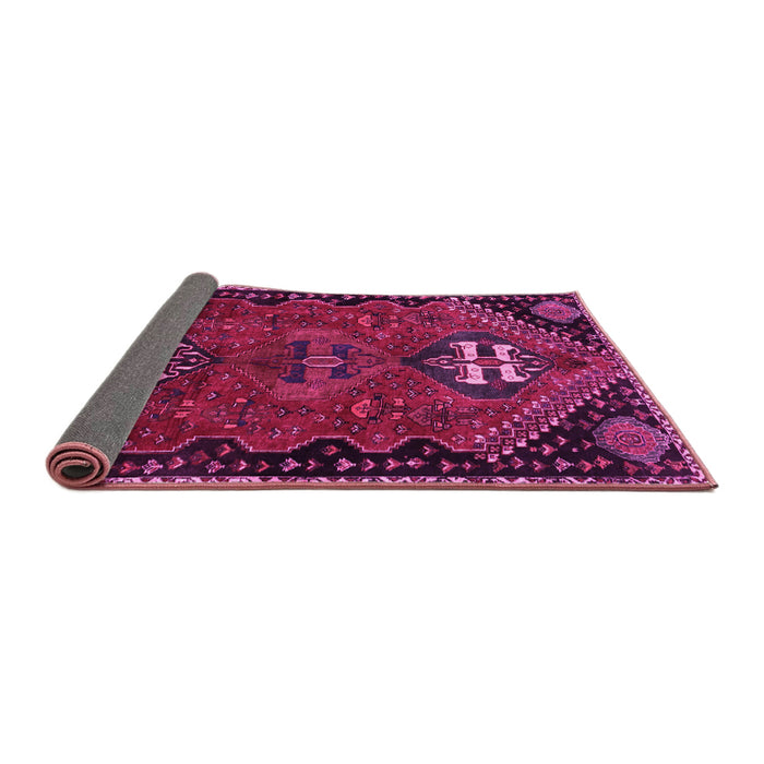 Sideview of Persian Pink Traditional Rug, tr897pnk