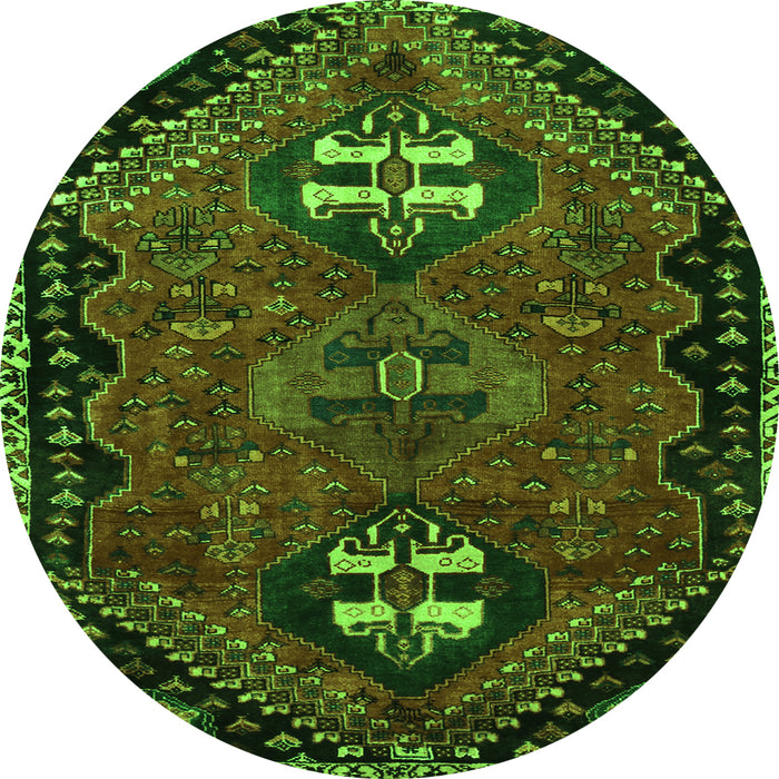 Machine Washable Persian Green Traditional Area Rugs, wshtr897grn
