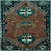 Square Persian Light Blue Traditional Rug, tr897lblu